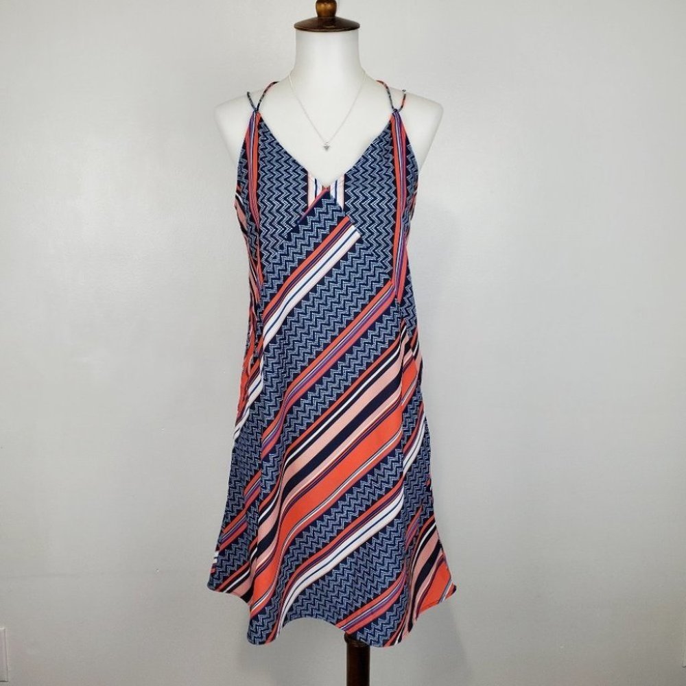 Abercrombie & Fitch Multi-Colored Striped Chevron Strappy Summer Dress Size XS